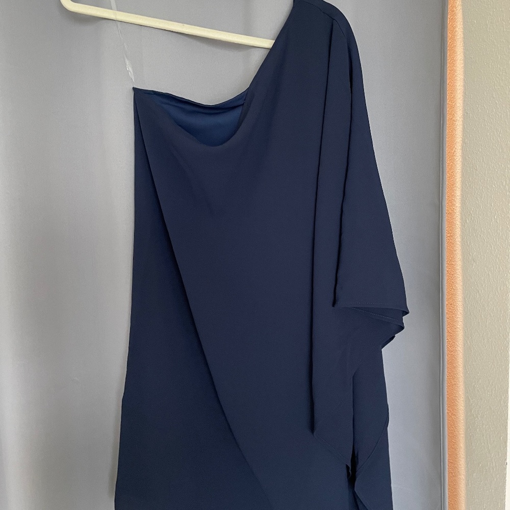 One shoulder VICI dress navy